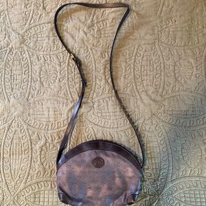 Vintage black/grey monogram Gucci crossbody handbag